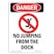 Signmission OSHA Danger Sign, No Jumping From The Dock, 24in X 18in Decal, 18" W, 24" L, Portrait OS-DS-D-1824-V-1710 - alternate 1